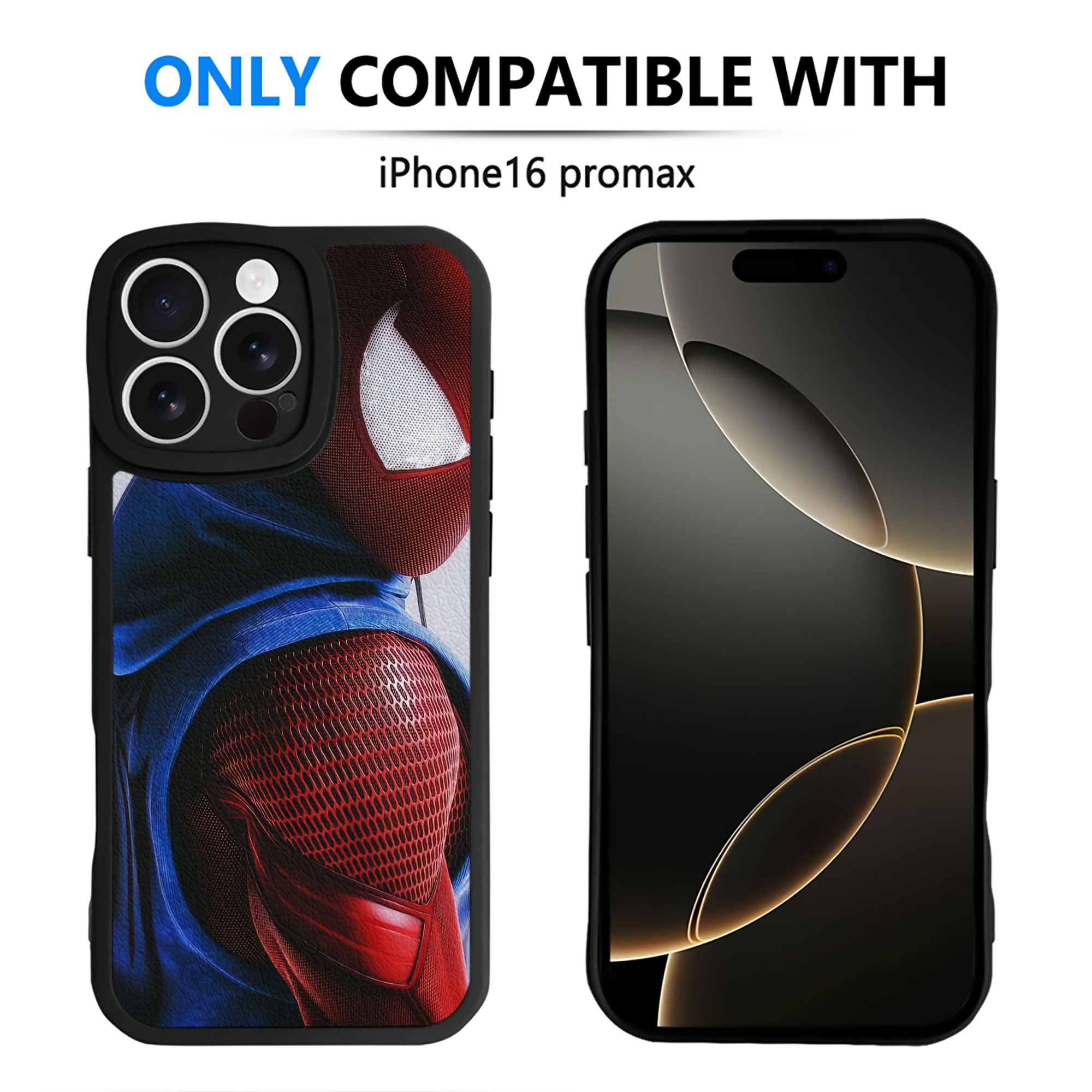 （画像用） Spider Man スパイダーマン 【iPhone 16シリーズ対応】シリコンスマホケース（レザー調） 材質：シリコン